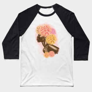 Pretty young girl with flowers in hair. Baseball T-Shirt